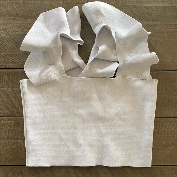 Bandage Ruffled Tank Top - Picture 2 of 6